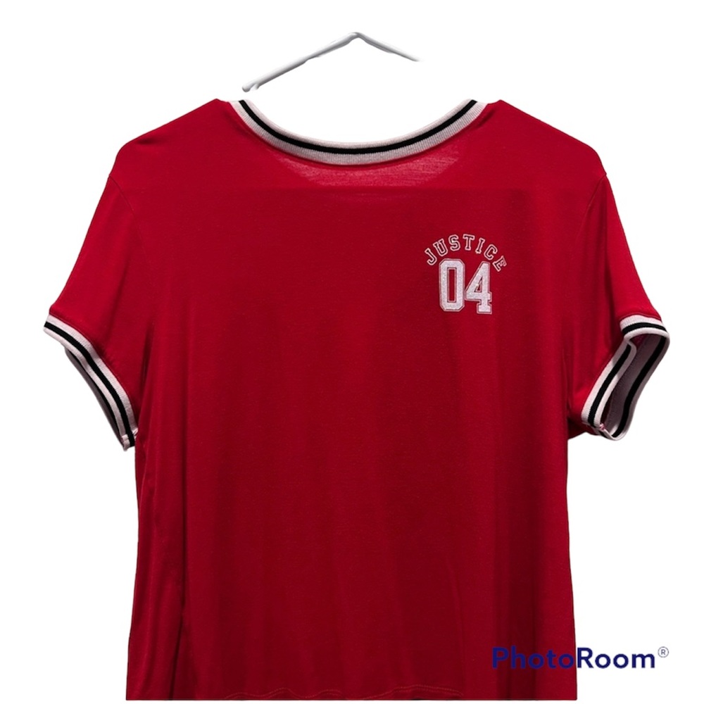Girls red Justice shirt size 18 plus
